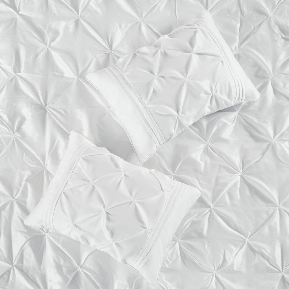 7-Piece Full 100% Polyester Pieced Pleated Tufted Comforter Set Media 10