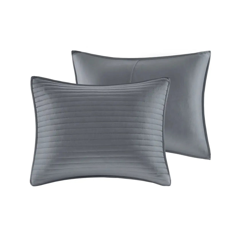 8 Piece Printed Seersucker Comforter and Quilt Set Collection