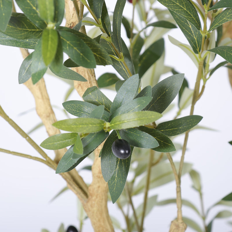 8.2FT Artificial Olive Tree With Big Decorative White Pot, Tall Indoor & Covered Outdoor Decorative Tree, 1pc/set