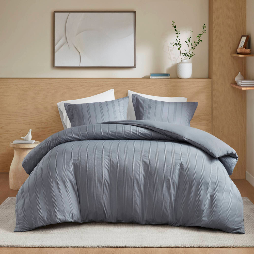 3-Piece Full Woven Striped Duvet Set Media 18
