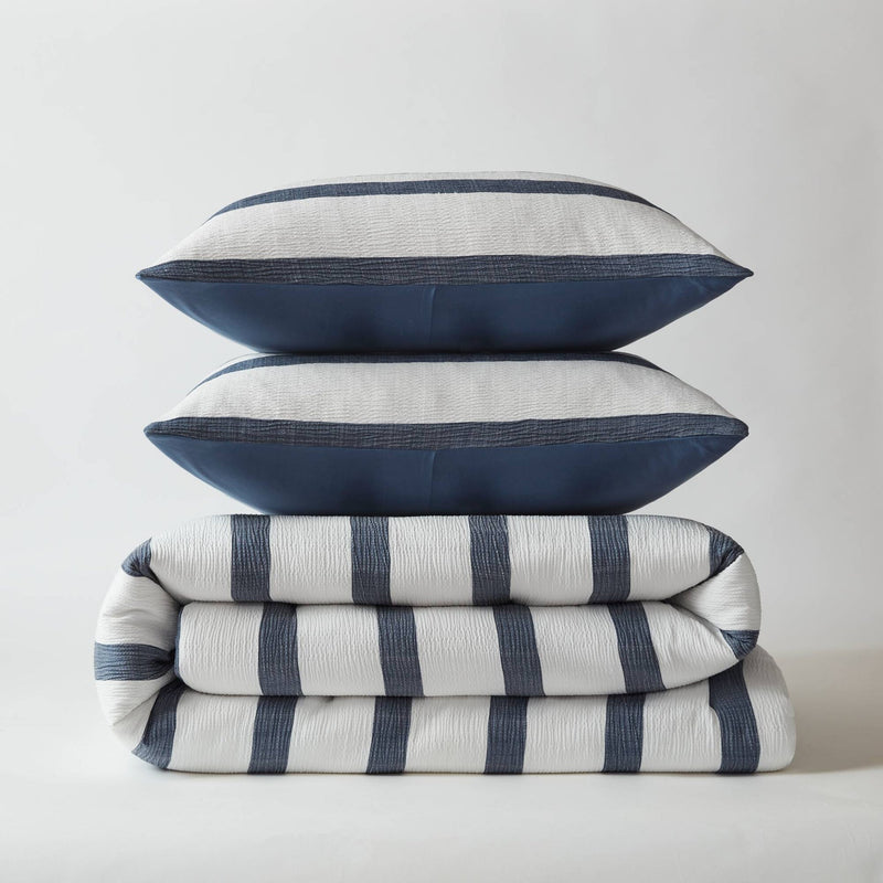 3-Piece King/Cal King Yarn-dyed striped comforter