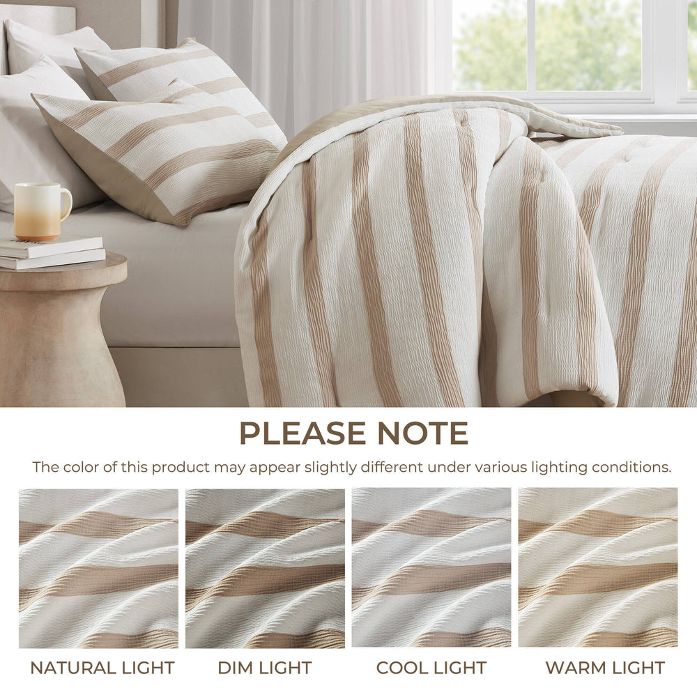 3-Piece King/Cal King Yarn-dyed striped comforter Media 5