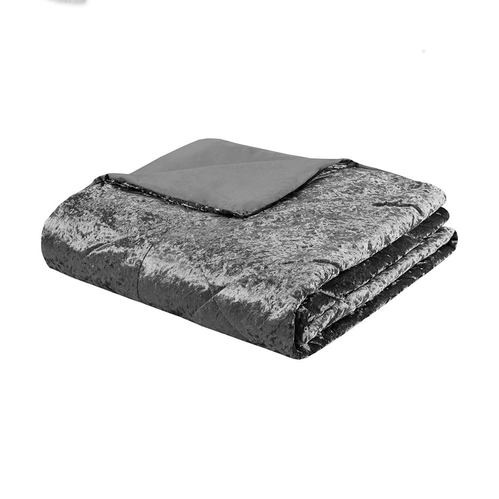 Twin/Twin XL Velvet Duvet Cover Set with Throw Pillow Media 5