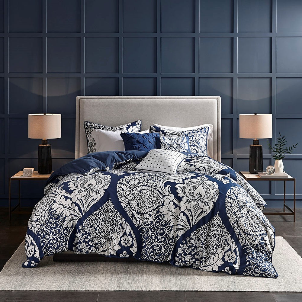 King/Cal King 6 Piece Printed Duvet Cover Set Media 6