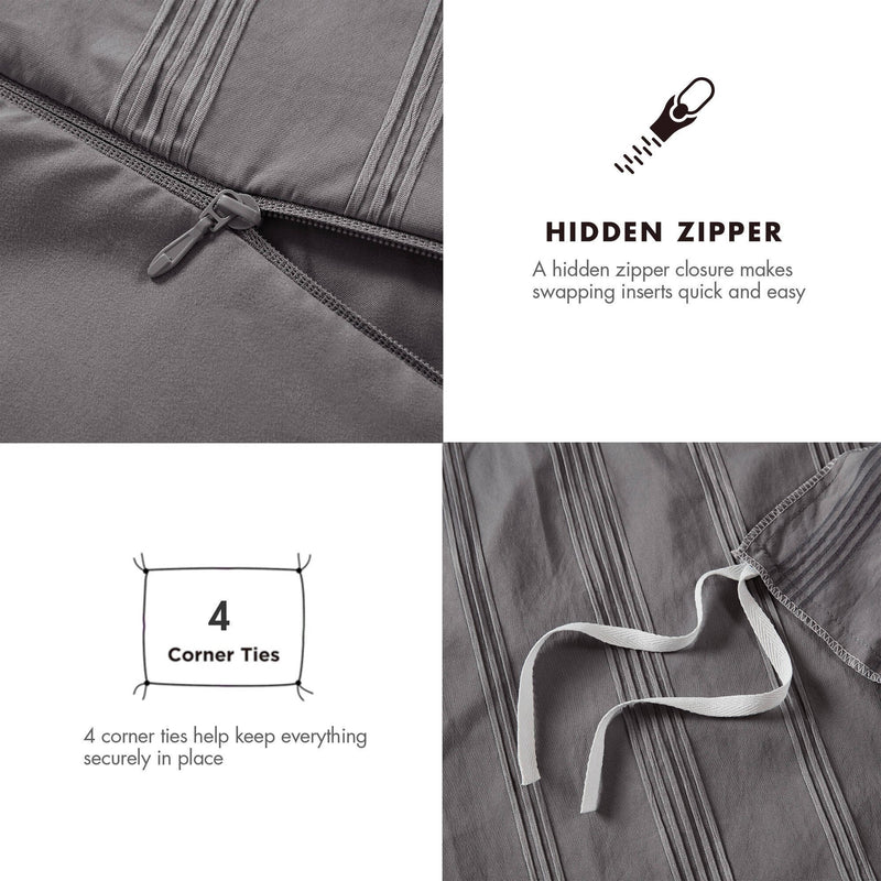2-Piece Twin/Twin XL Woven Striped Duvet Set