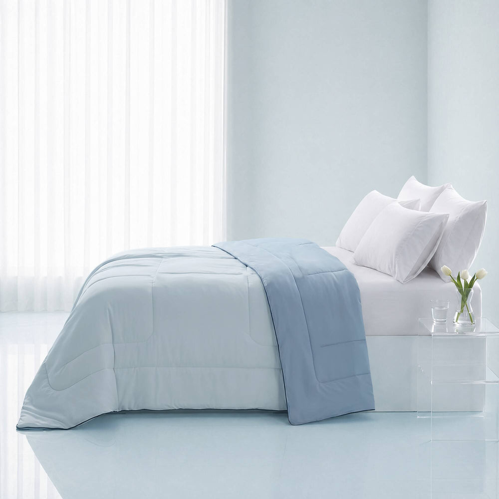 1 Piece Twin Down Alternative Comforter,Light Blue Media 17