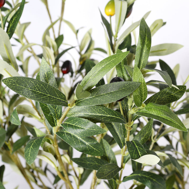 6' Artificial  Olive Tree in Plastic Black Pot, 1pc/set