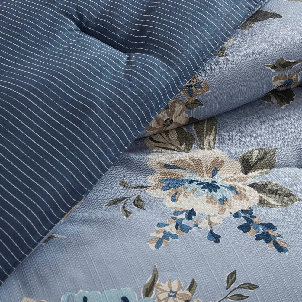 7PCS King Vintage Floral Comforter Set Media 12