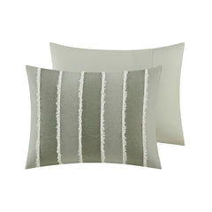 3 Piece Striped Cotton Duvet Cover Set perspective