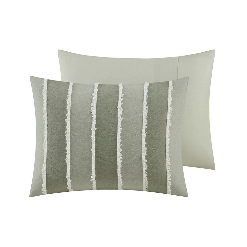King/Cal King 3 Piece Striped Cotton Duvet Cover Set Media 20