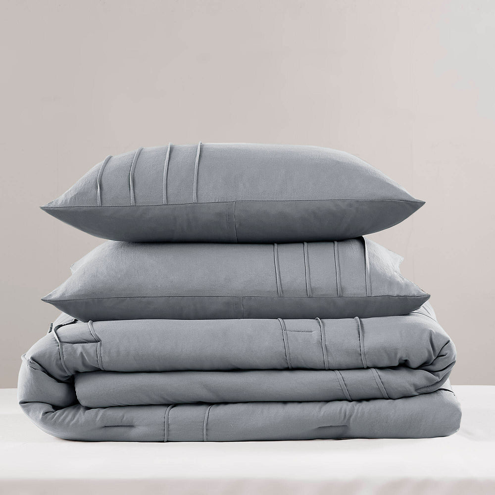 2-Piece Twin/Twin XL Soft Washed Pleated Comforter Set Media 17