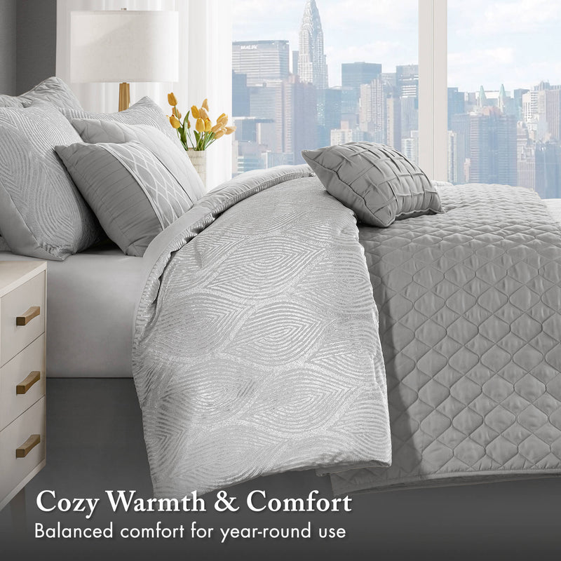 10- Piece Jacquard Comforter Set