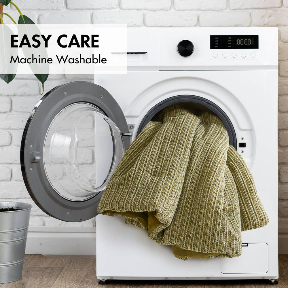 3PCS King/Cal King Waffle Washed Comforter Set Media 6