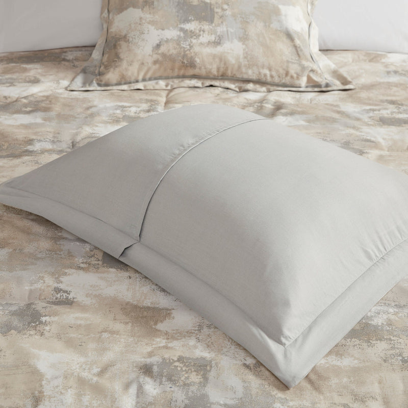 7 Piece Textured Cotton Blend Comforter Set Gray King