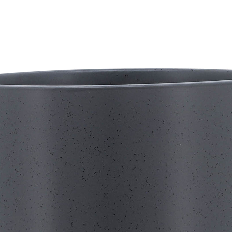 8' PLANTER W/ WOOD STAND, MATTE GRAY