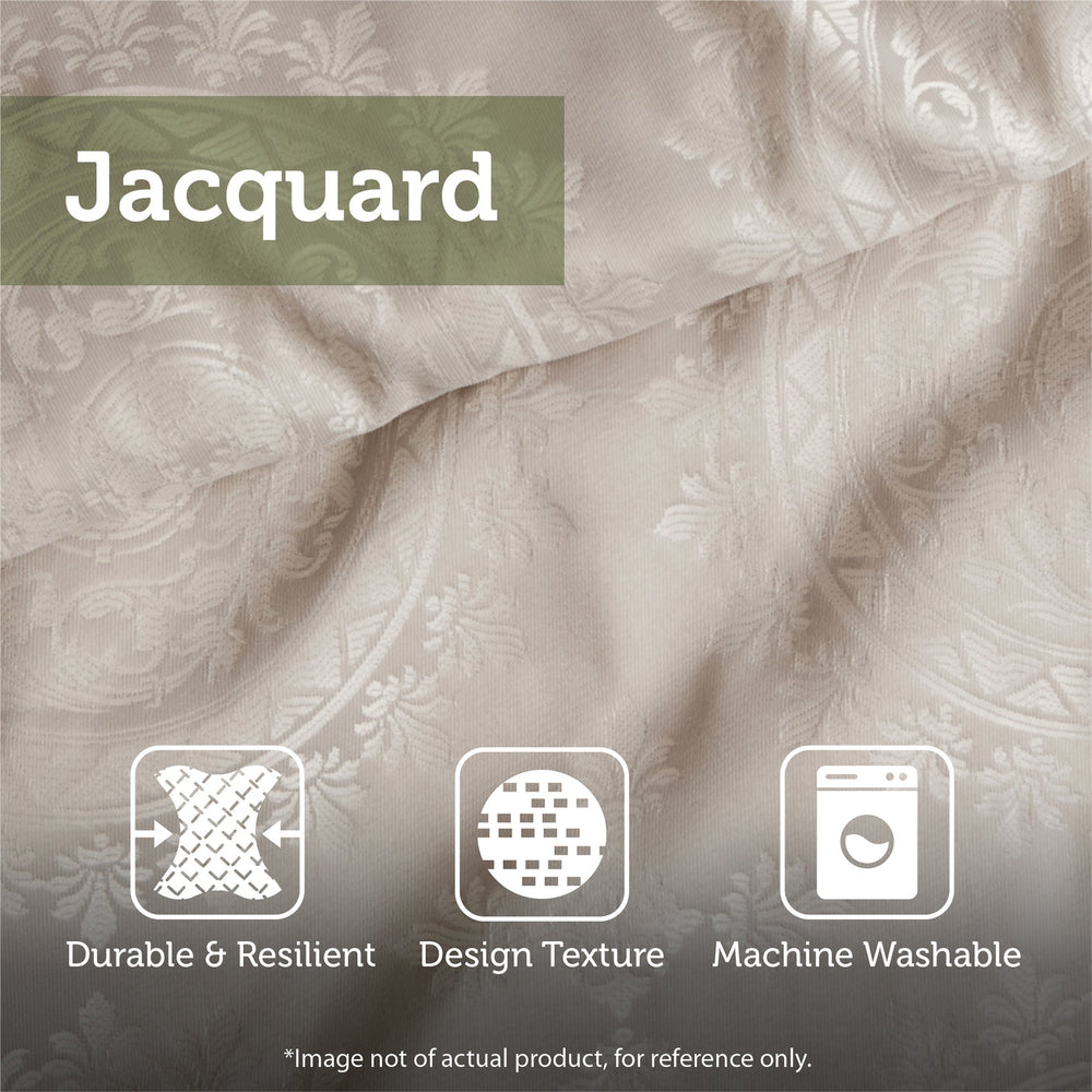 Queen 7 Piece Jacquard Comforter Set with Throw Pillows Media 2