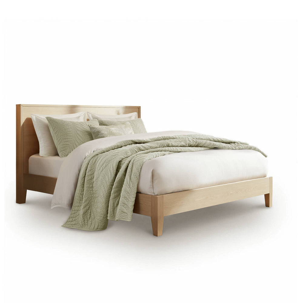 Full/Queen 3 Piece Cotton Quilt Set Sage Media 4