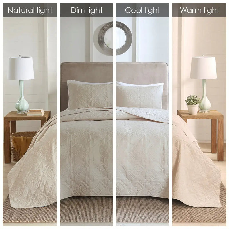 3 Piece Reversible Bedspread Set