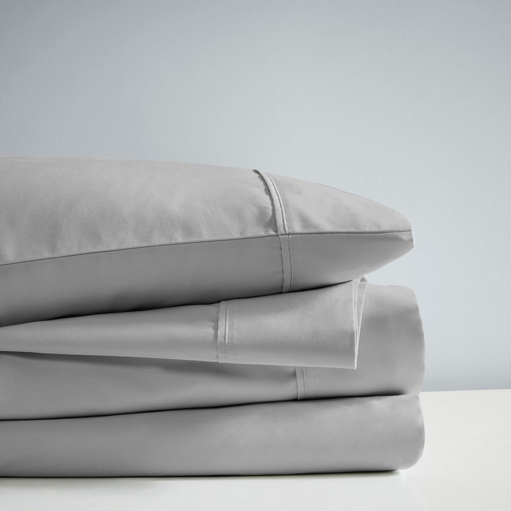 4-Piece Full HeiQ Smart Temperature Cotton Blend Sheet Set, Grey Media 8