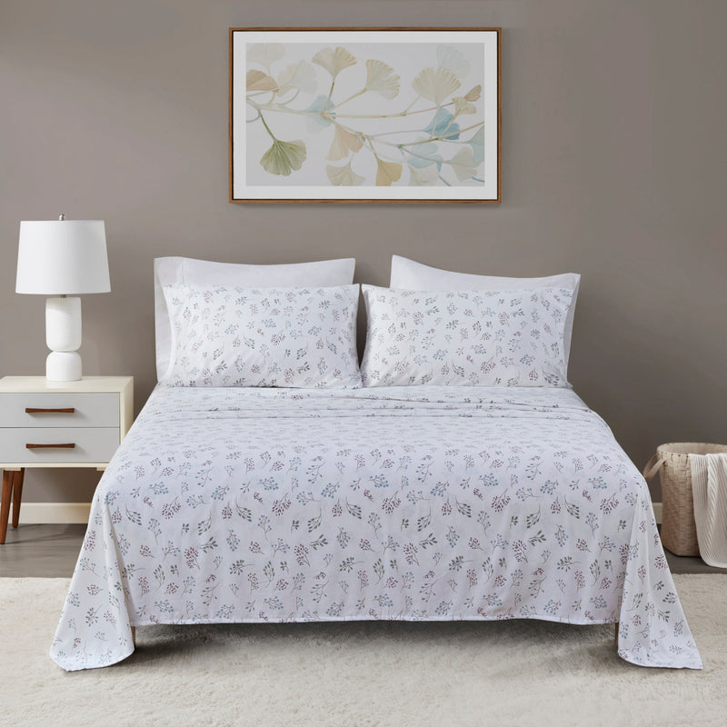 4-Piece 100% Cotton Printed Sheet Set