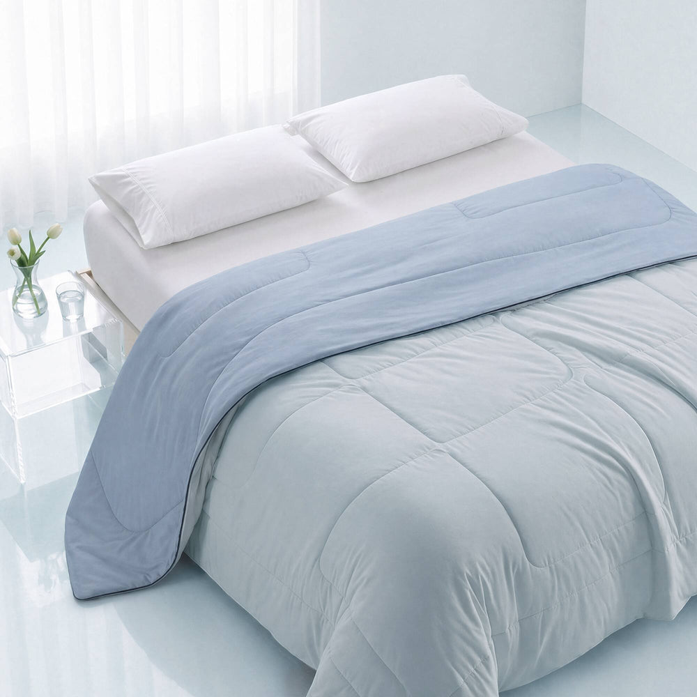1 Piece Full/Queen Down Alternative Comforter,Light Blue Media 11