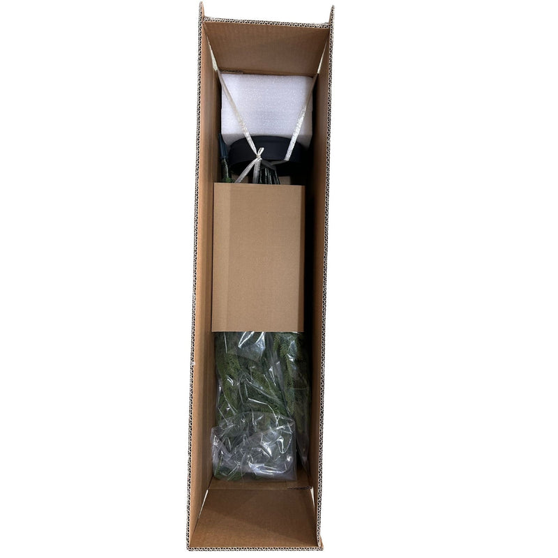 5' Artificial Real Touch Pine Tree with Black Plastic Pot, 1pc/set