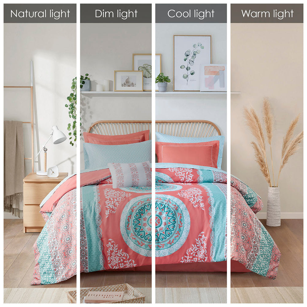 Twin Boho Comforter Set with Bed Sheets Media 4