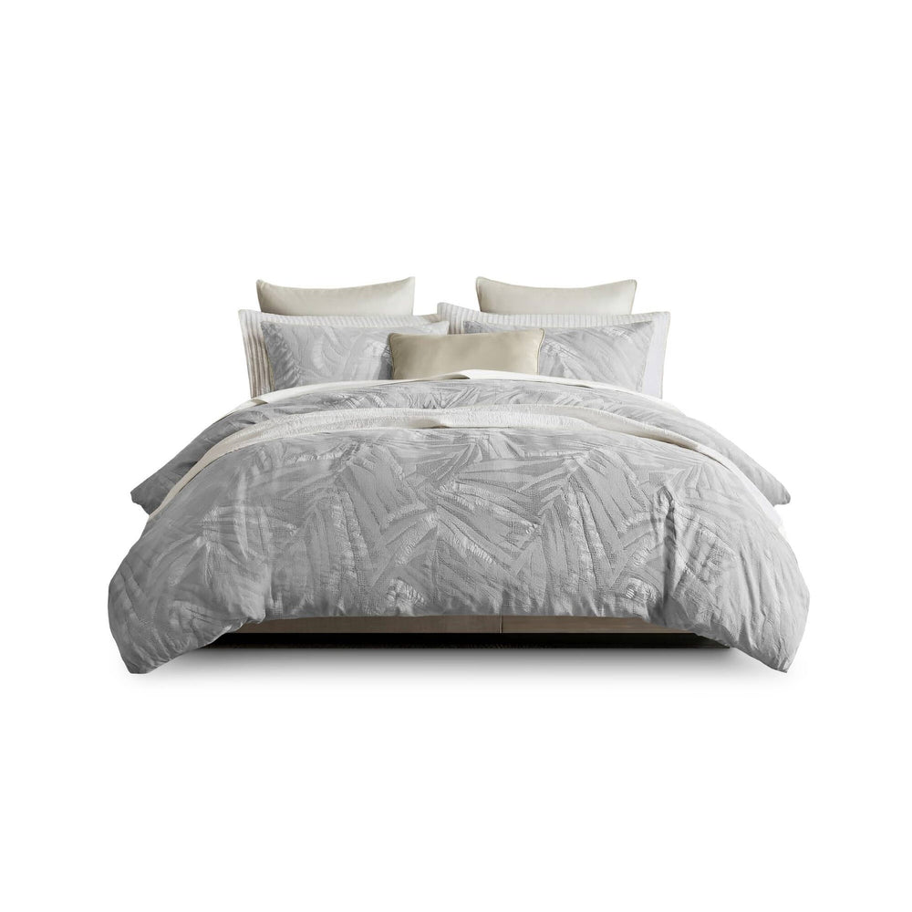 3 Pieces King Cotton Duvet Set,Light Gray Media 8
