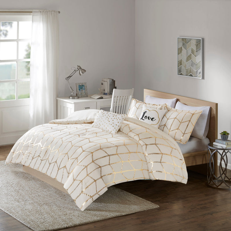 5-Piece 100% Polyester Brushed Comforter Set
