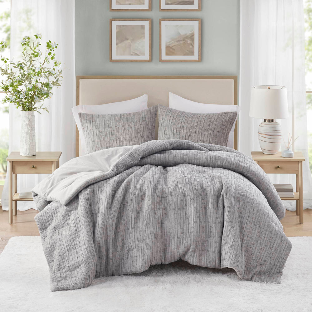 3 Pc solid soft bedding set modern style King/Cal King 100% cotton all season sheets-Charcoal sateen weave bed-sheets Media 11