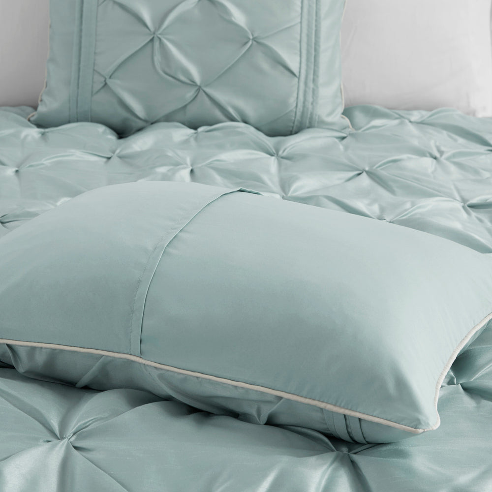 7 Piece Tufted Comforter Set Seafoam King Media 12