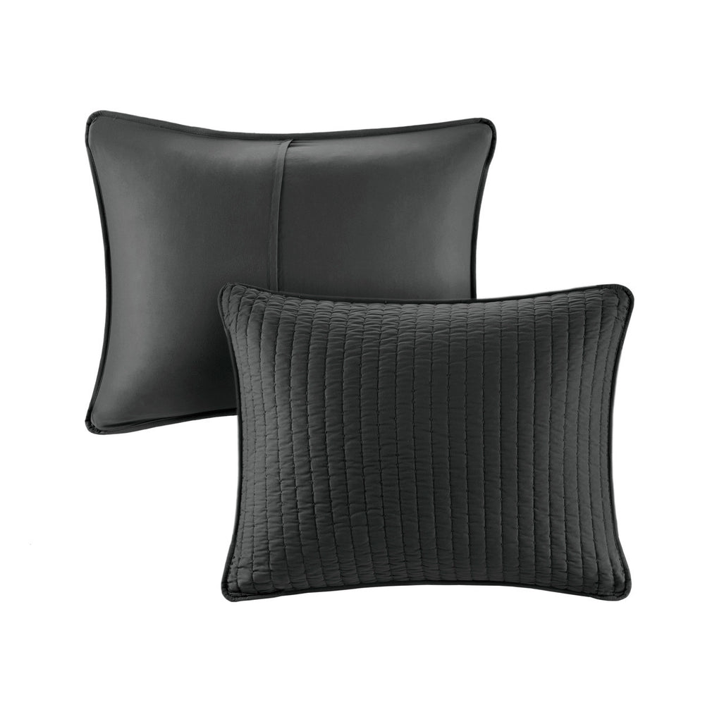2 Piece Quilt Set Black Twin/Twin XL Media 8