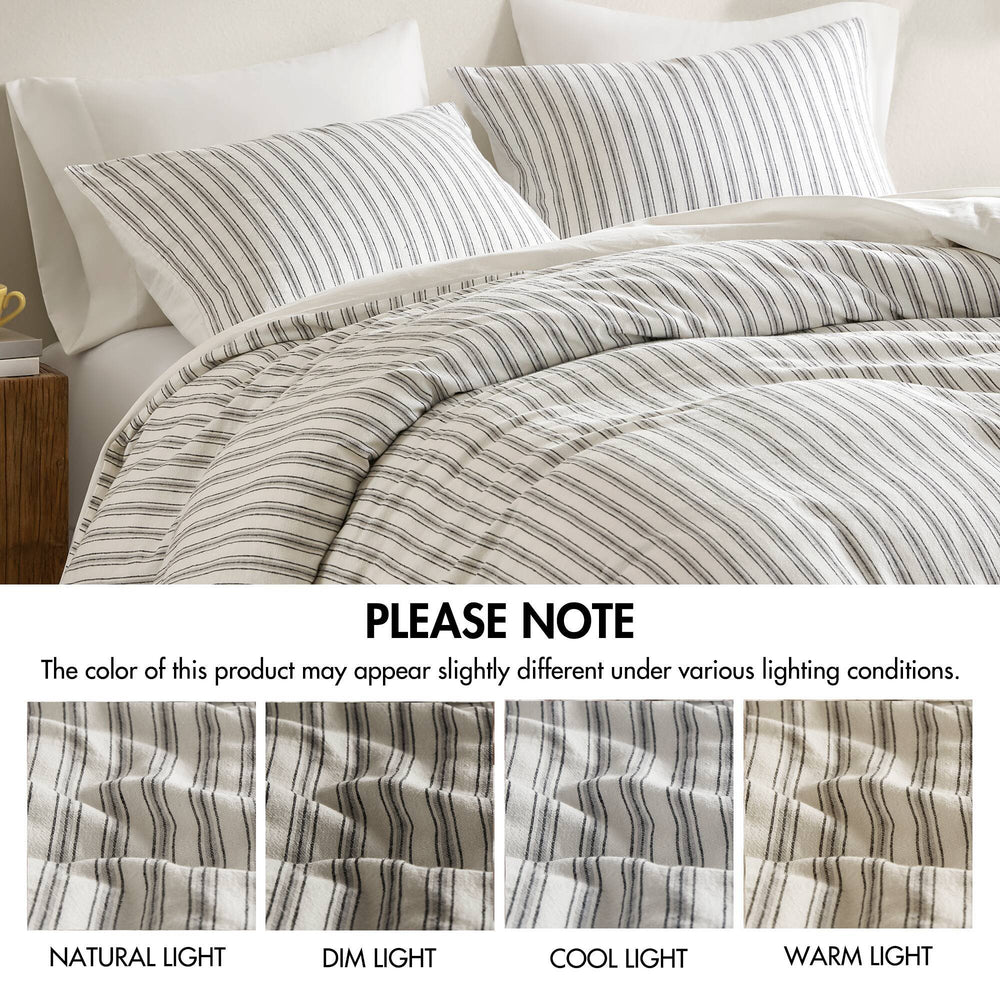 3 PCS King Duvet Set Grey Media 5