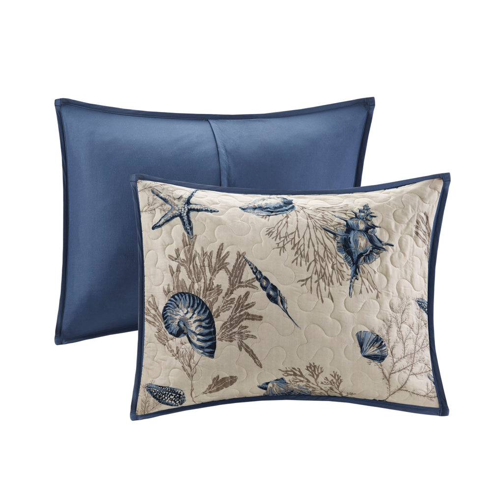 Brushed   Quilt Set with Throw Pillows Blue Twin/Twin XL Media 11