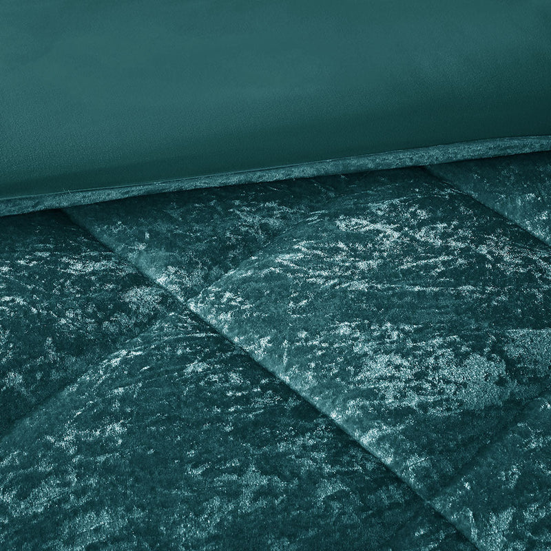 Full/Queen Velvet Duvet Cover Set with Throw Pillow
