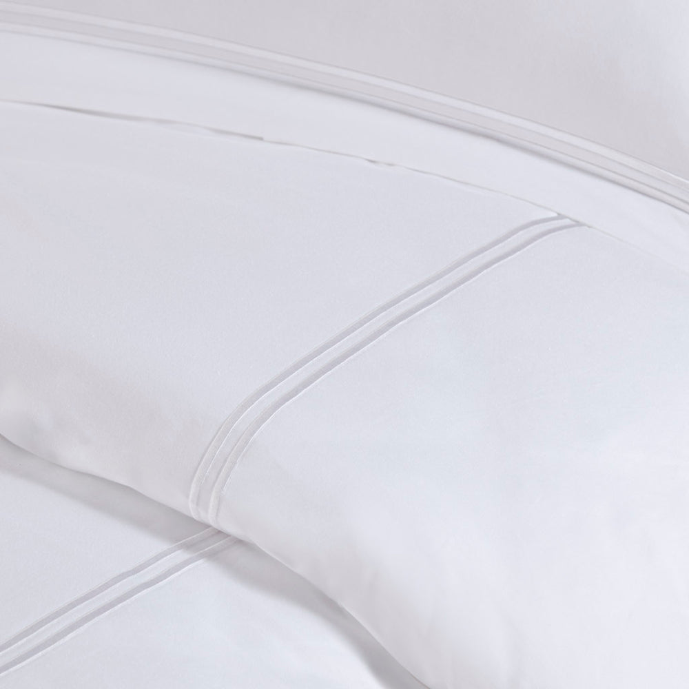 King/Cal King 100% Cotton Sateen Embroidered Comforter Set Media 2