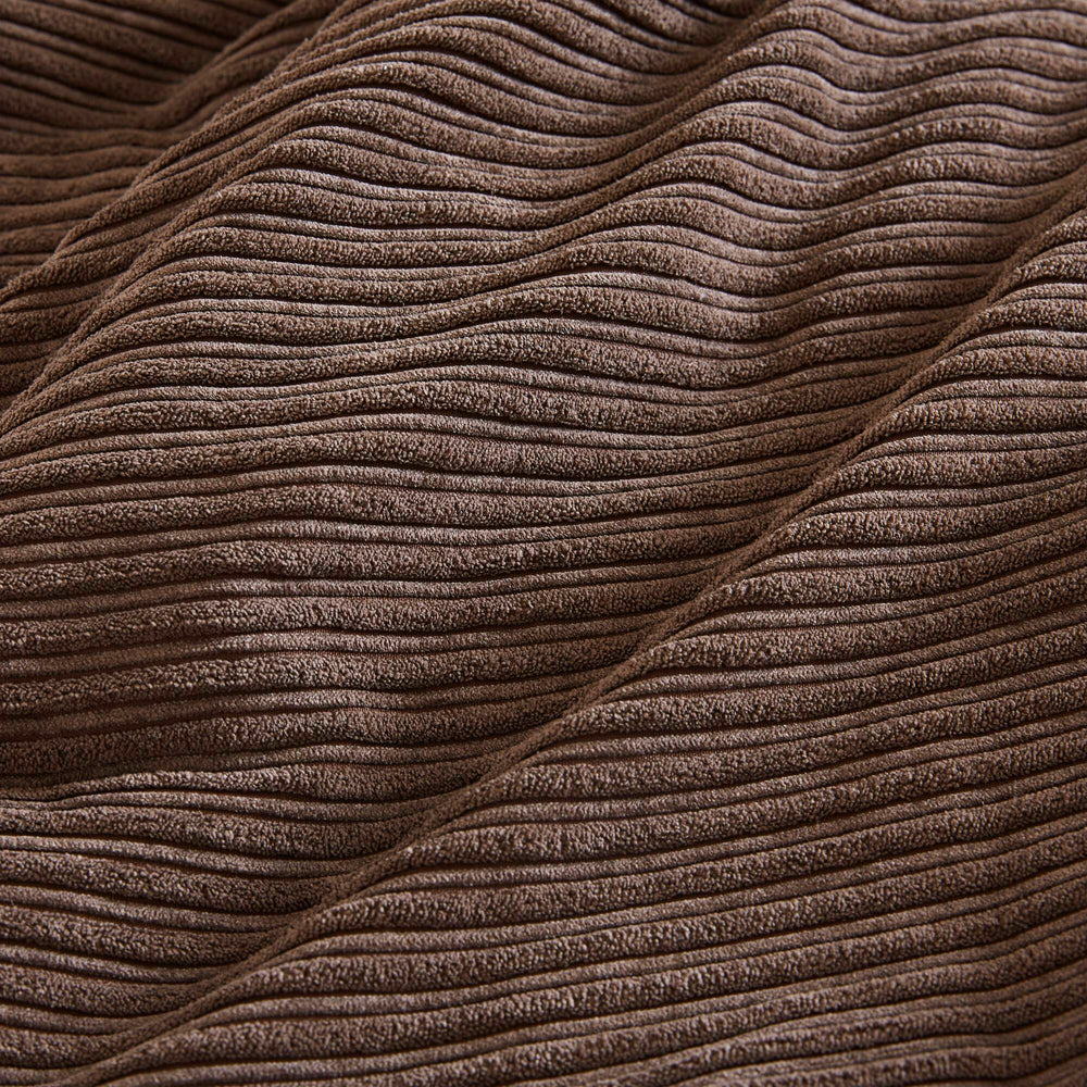 7 Piece Micro Corduroy Comforter Set Brown Queen Media 10