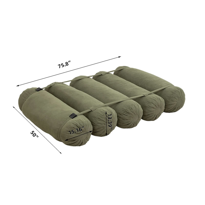Corduroy Floor Sofa With Adjustable Straps & Multi Person Lounge Chair
