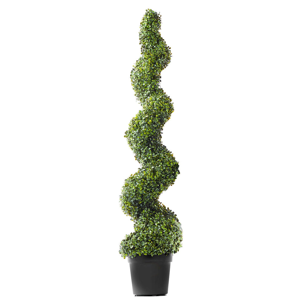 2 Pack 5' Artificial Boxwood Topiary Tree Faux Plant UV Decor In/Outdoor Media 3