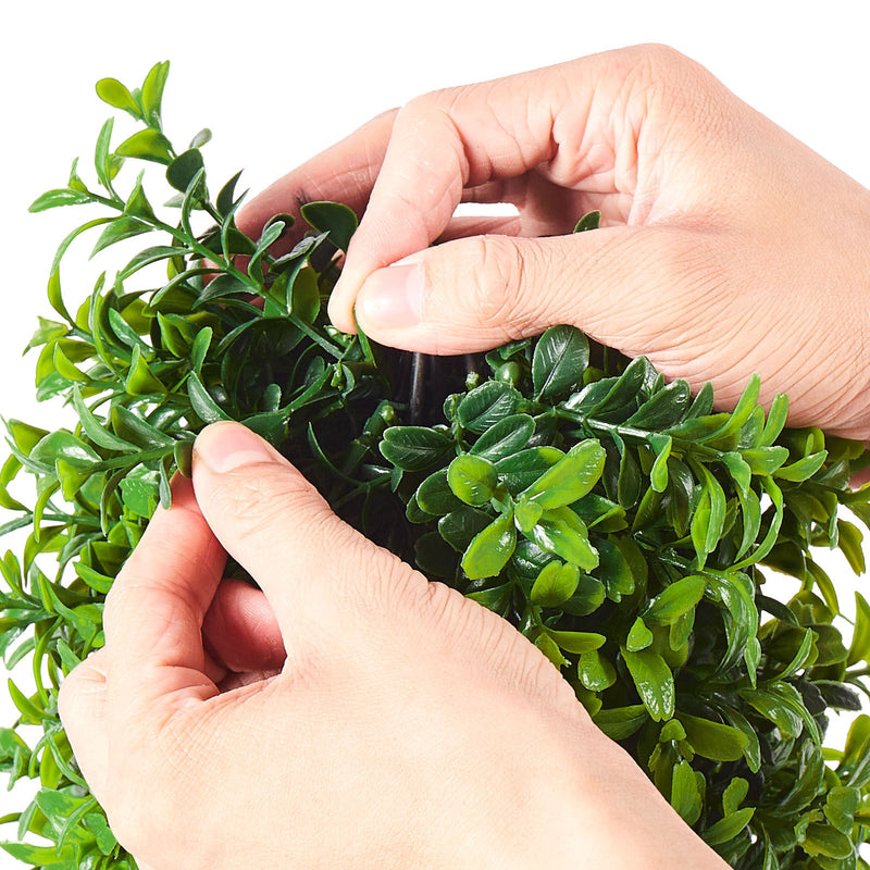 2 Pack 3' Artificial Boxwood Topiary Tree Faux Plant UV Decor In/Outdoor