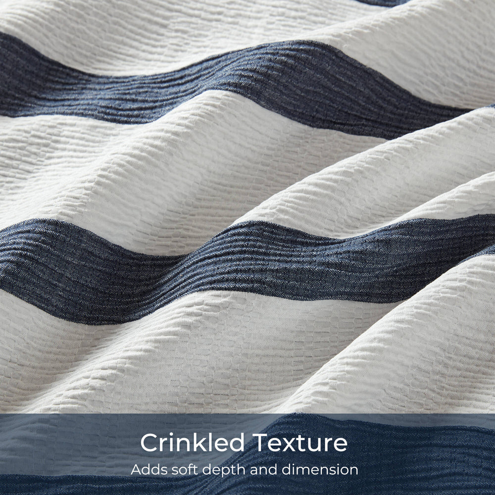 3-Piece King/Cal King Yarn-dyed striped comforter Media 4