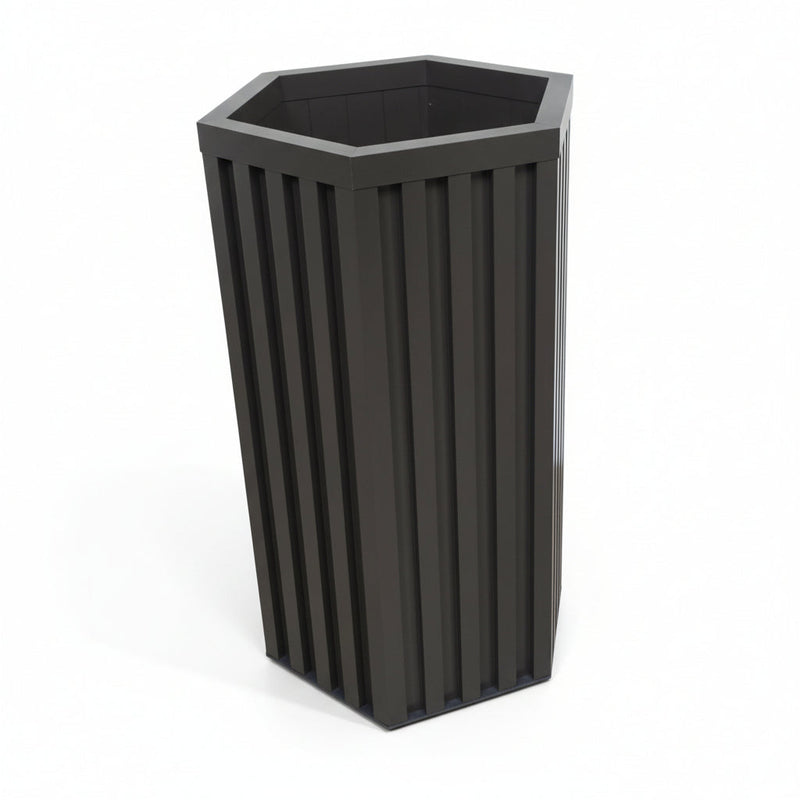 Hexagon Column Planter MD - Dark Bronze