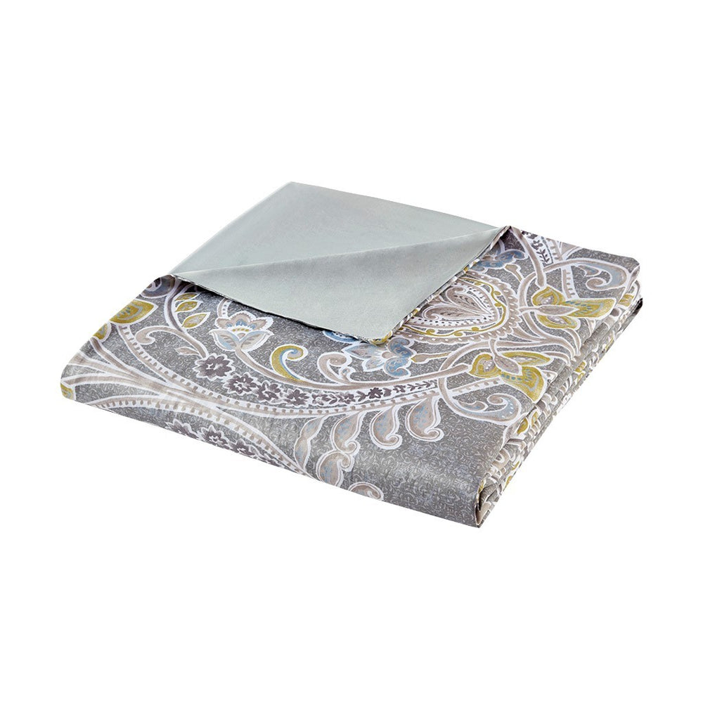 5 Piece Cotton Duvet Cover Set Grey King Media 12