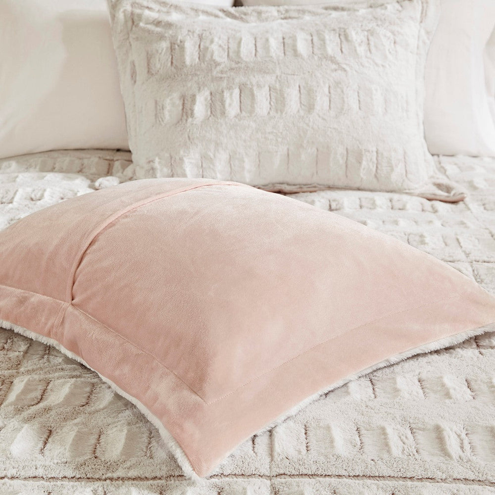 Full/Queen Back Print Long Fur Comforter Mini Set Media 3