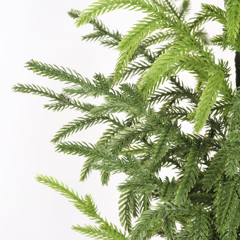 4' Artificial Real Touch  Pine Tree in Black Plastic Pot, 2pc/set