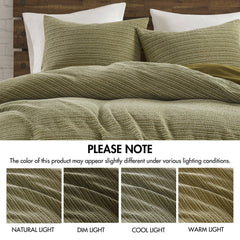 3PCS Waffle Washed Duvet Set perspective