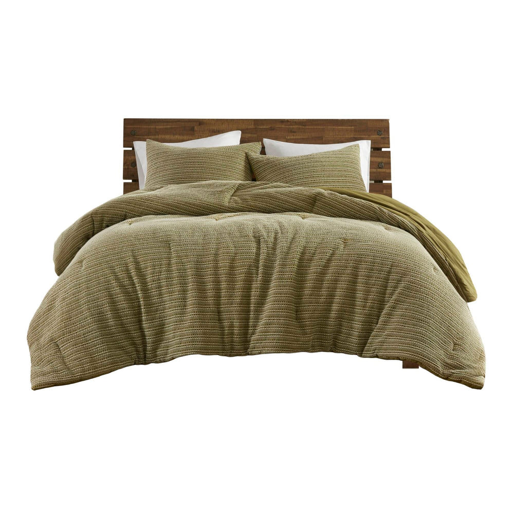 3PCS King/Cal King Waffle Washed Comforter Set Media 11