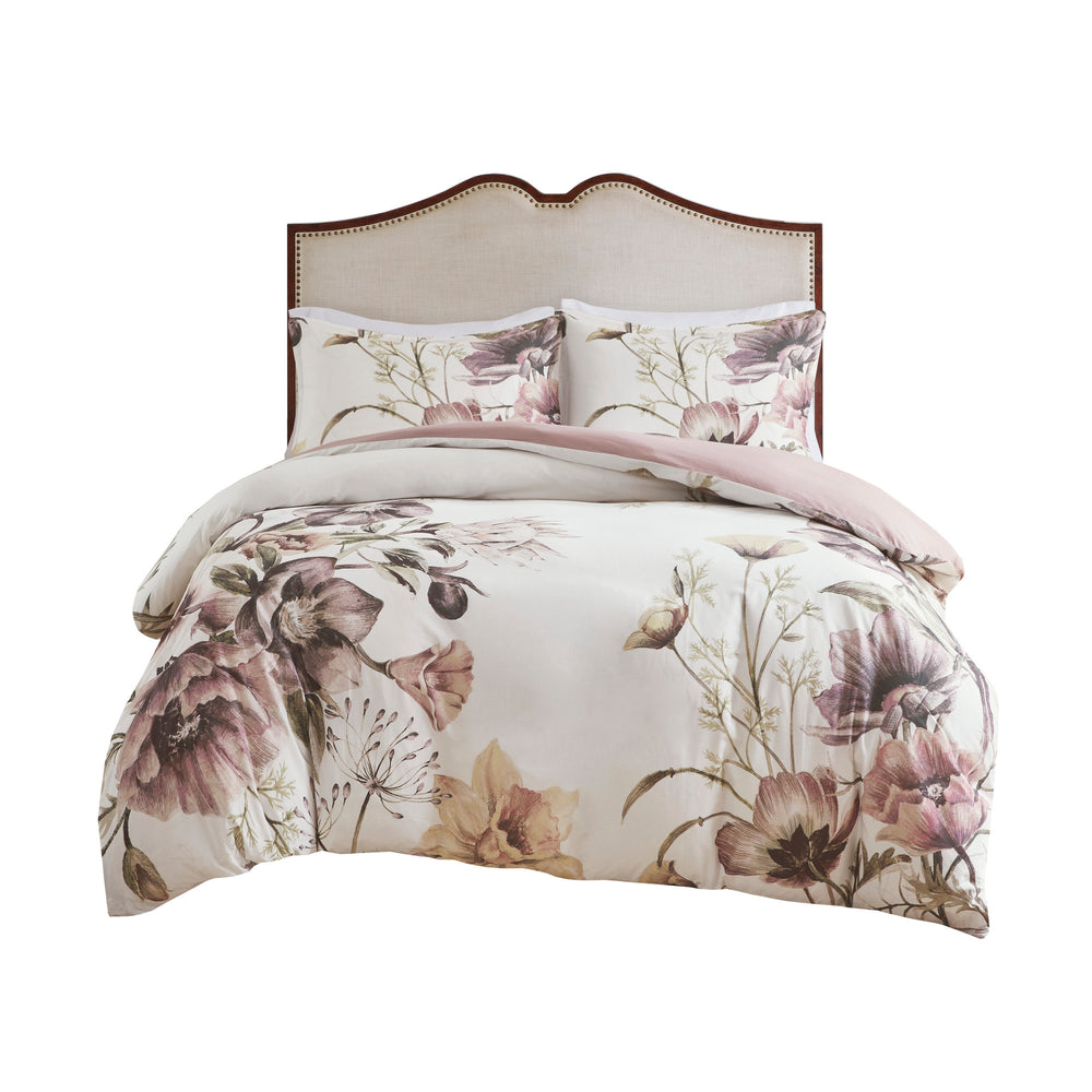 Full/Queen 3 Piece Cotton Printed Duvet Cover Set Media 4