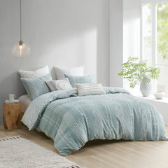 3 Piece Cotton Jacquard Duvet Cover Set perspective