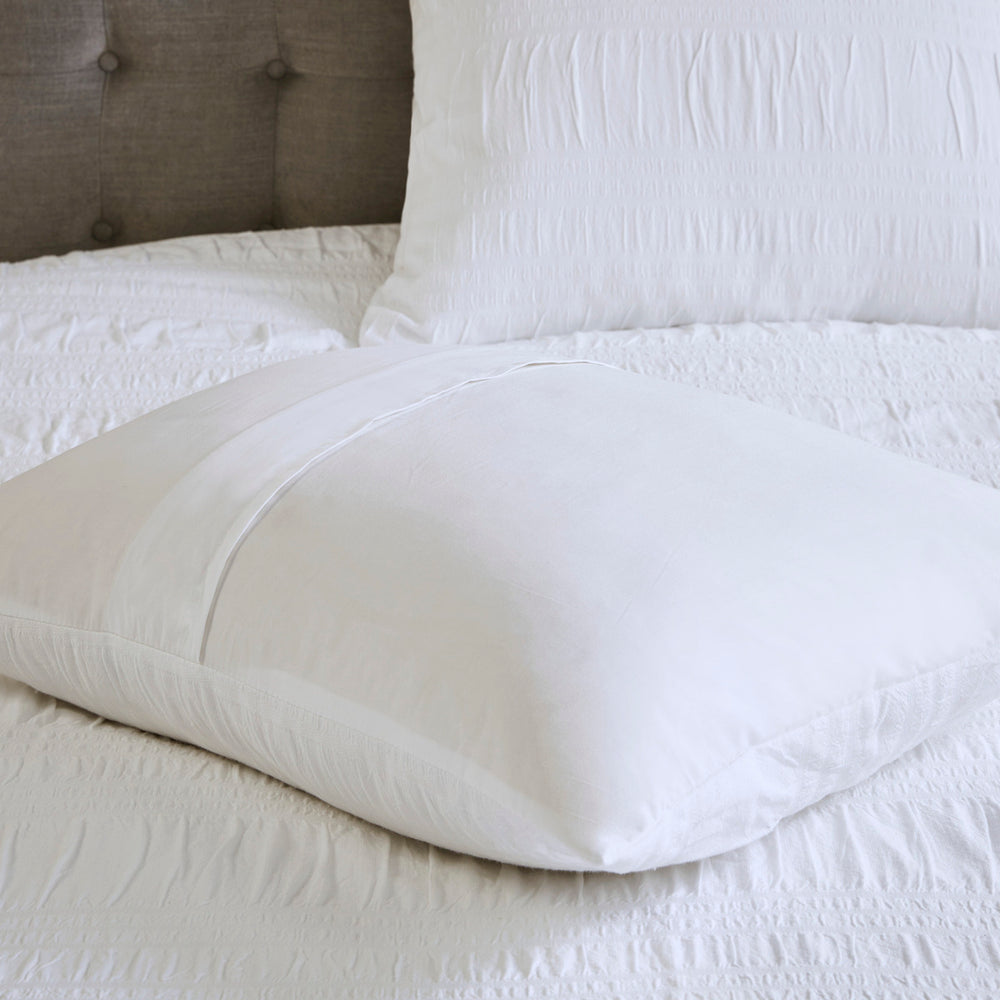 King/Cal King 4 Piece Cotton Seersucker Duvet Cover Set Media 11